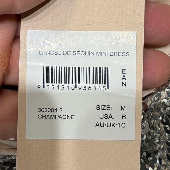 NWT Keepsake the Label Landslide Sequin Mini Dress Sz 6 - Picture 5 of 11